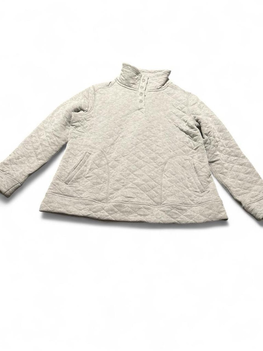 Quilted Women’s Pullover - Gray SIZE XL